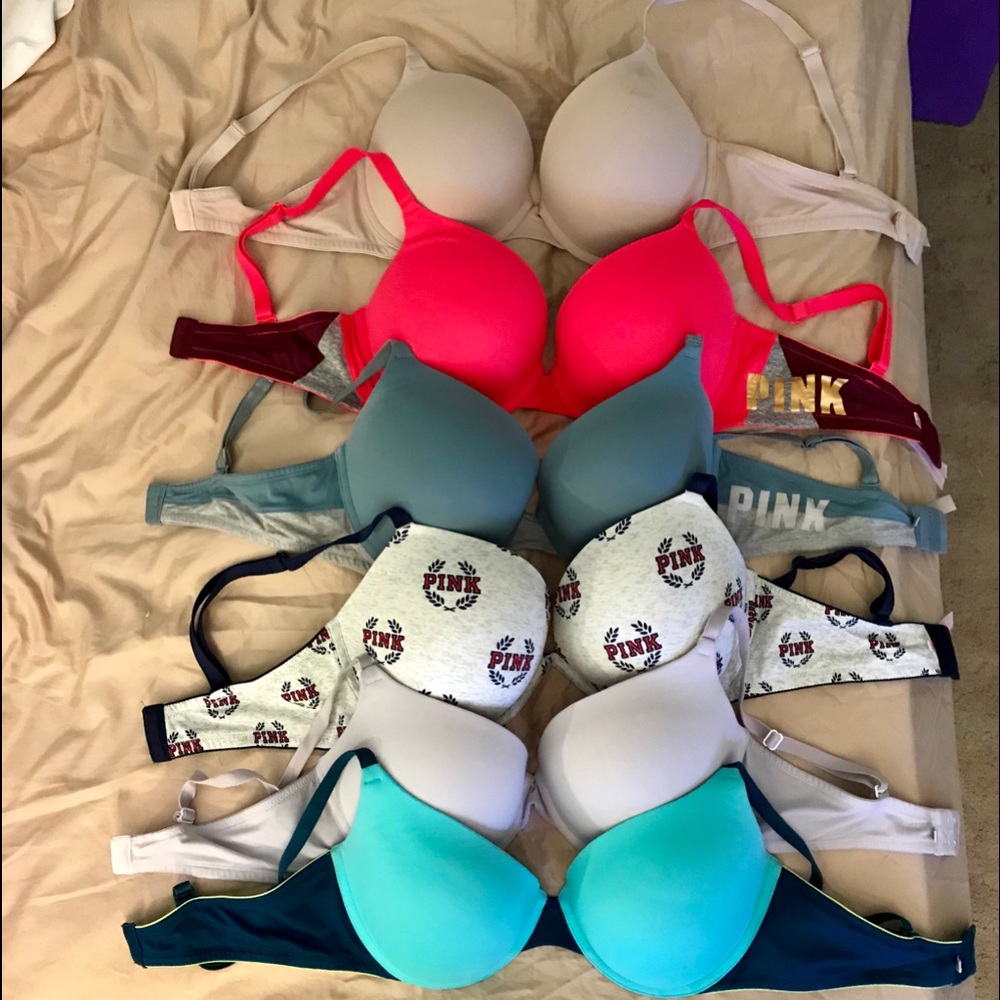 PINK / VS // PUSH UP BRA BUNDLE (36D)